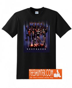 Kiss Destroyer Blue Logo T-Shirt