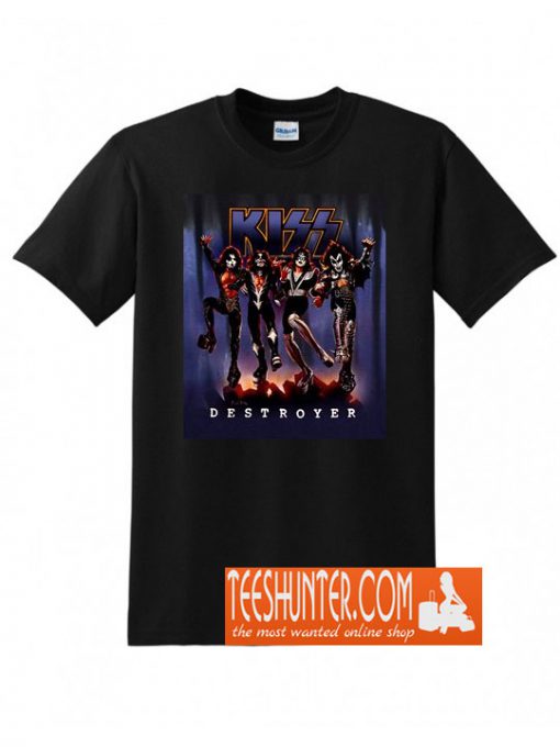 Kiss Destroyer Blue Logo T-Shirt