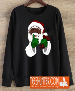 Black Santa Christmas Sweatshirt