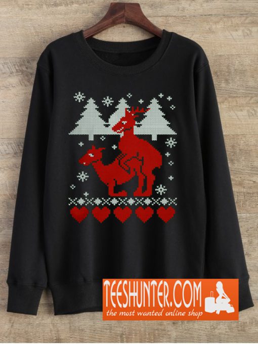 Deer Funny Ugly Christmas Sweatshirt