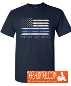 Thin Blue Line Protect And Serve T-Shirt