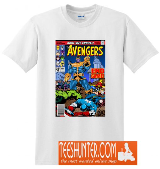 Vintage Retro Bronze Age Avengers Cover Thanos Endgame T-Shirt