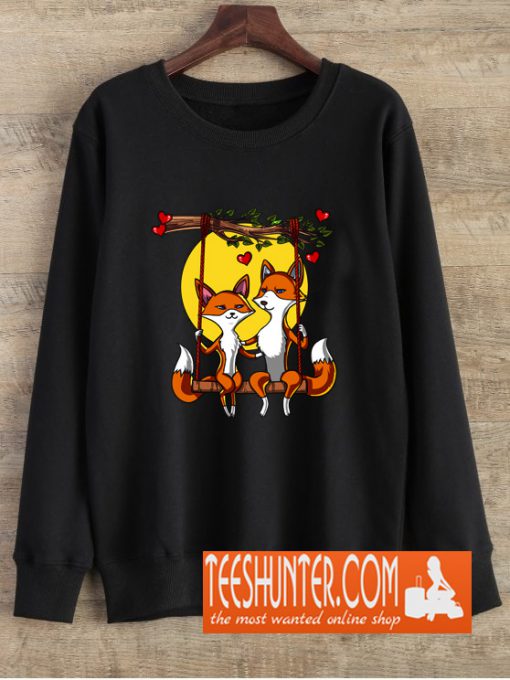 Cute Fox Couple Valentines Day Love Sweatshirt
