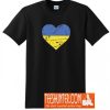 Ukraine Heart Flag Ukrajina Patriot Fan T-Shirt