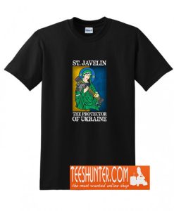 Saint Javelin Protector of Ukraine Support Ukraine Flag T-Shirt