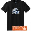 Kanagawa Cat Wave Black T-Shirt