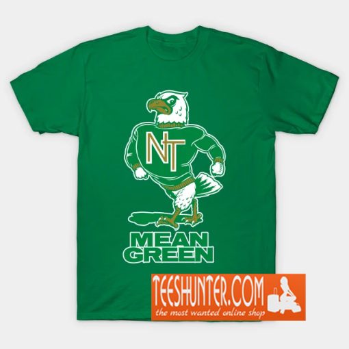 Vintage North Texas "Mean Green" Eagles Mascot T-Shirt