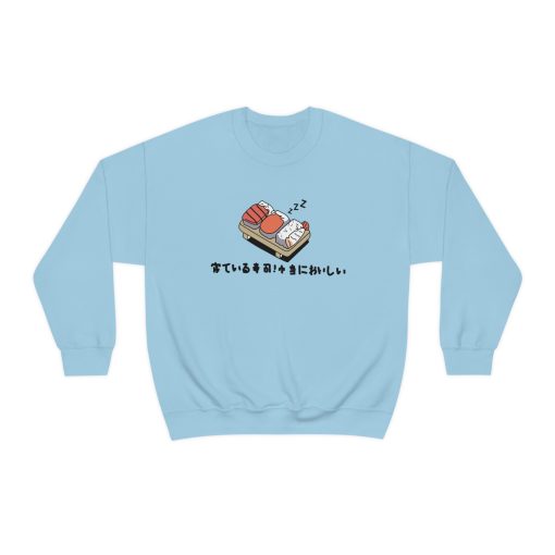 Sushi Japanese Print Fleece Loose Moletom Sweatshirt TPKJ3