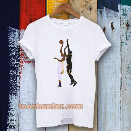 LeBron James Block On Andre Iguodala Unisex t-shirt TPKJ3