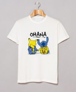 Ohana Pikachu and Stitch T-Shirt