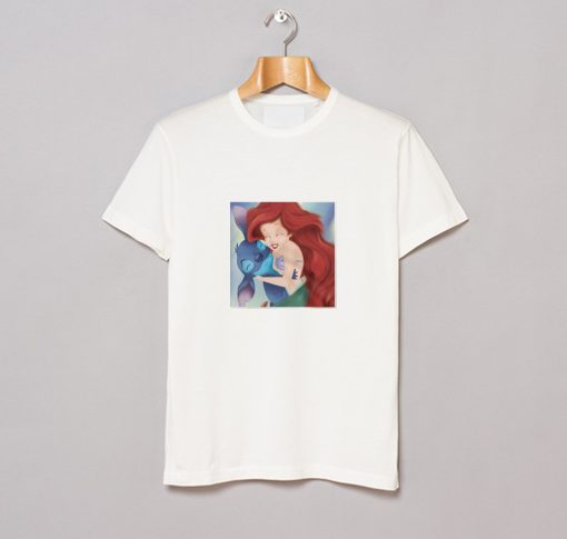 Ariel and Stitch Hugging T-Shirt