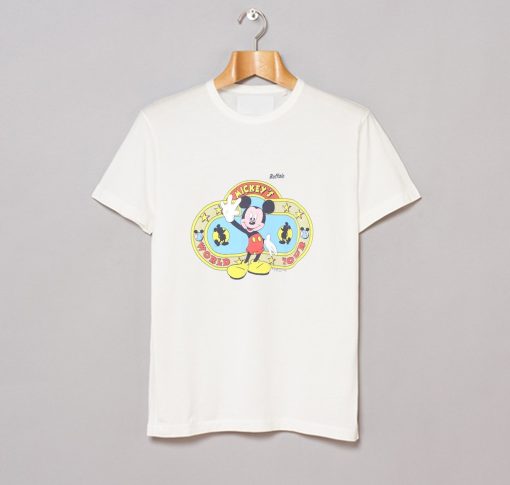 1990s Mens Mickeys World Tour T-Shirt