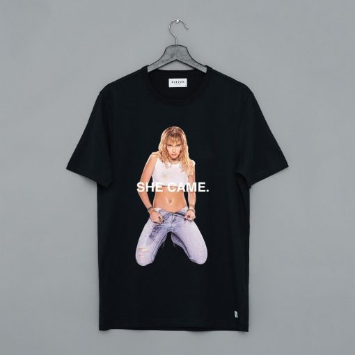 Miley Cyrus She Came Black T Shirt