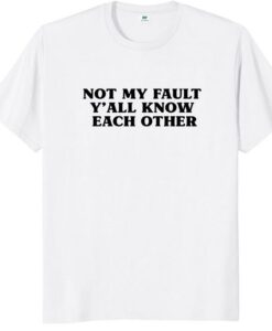 not my fault y'all know each other t-shirt