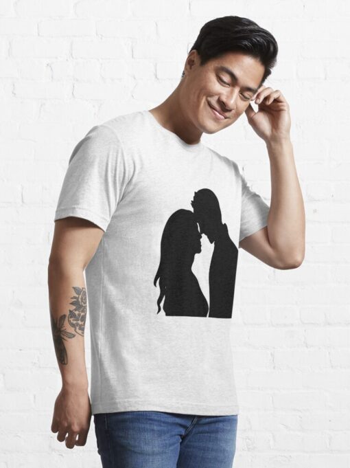 couple in love silhouette T-shirt thd