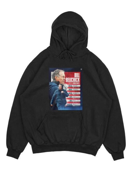 Bill Belichick Career As Head Coach New England Hoodie thd