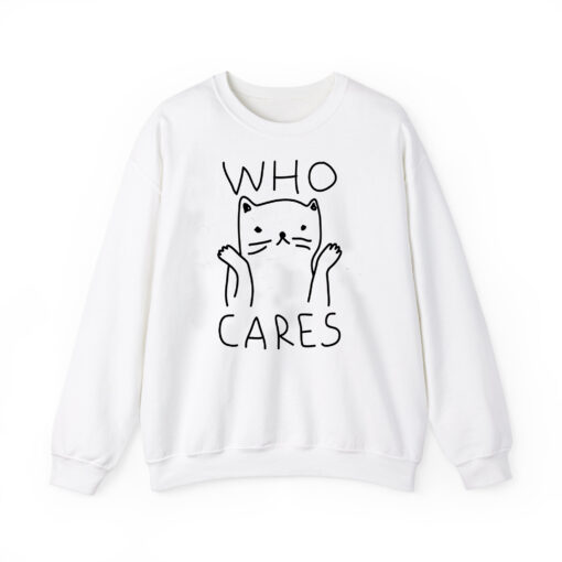 Who Cares Cat sweatshirt thd